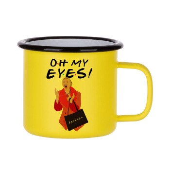 Friends,. oh my eyes Phoebe, Metallic enamel MATT Yellow cup 360ml