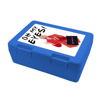 Friends,. oh my eyes Phoebe, Children's cookie container BLUE 185x128x65mm (BPA free plastic)