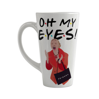 Friends,. oh my eyes Phoebe, Κούπα κωνική Latte Μεγάλη, κεραμική, 450ml