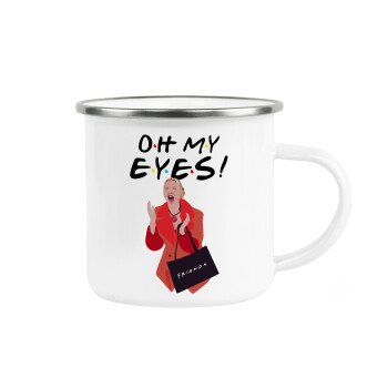 Friends,. oh my eyes Phoebe, Metallic enamel cup white 360ml