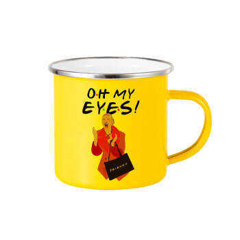 Friends,. oh my eyes Phoebe, Yellow Enamel Metallic Cup 360ml