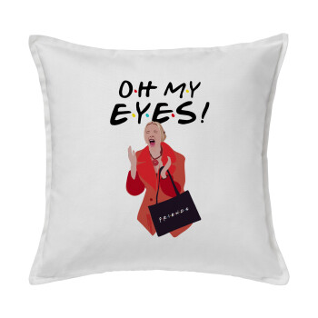 Friends,. oh my eyes Phoebe, Sofa cushion White 50x50cm includes filling