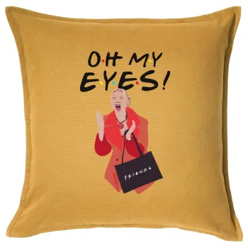 Friends,. oh my eyes Phoebe, Sofa cushion YELLOW 50x50cm includes filling