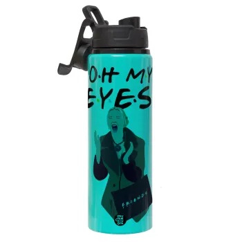 Friends,. oh my eyes Phoebe, Metallic water bottle with safety lid, 850ml aluminum