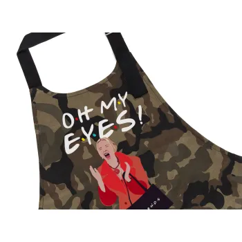 Friends,. oh my eyes Phoebe, Ποδιά Σεφ με τσέπες, Βαμβακερή, Camouflage (ΕΝΗΛΙΚΩΝ, 100% COTTON)