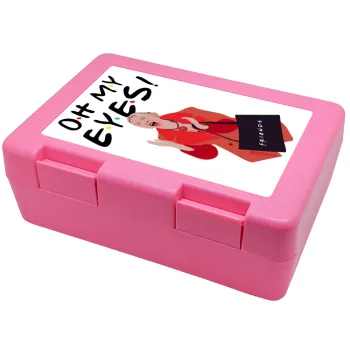Friends,. oh my eyes Phoebe, Children's cookie container PINK 185x128x65mm (BPA free plastic)