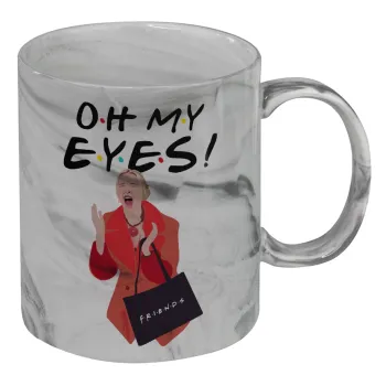 Friends,. oh my eyes Phoebe, Mug ceramic marble style, 330ml