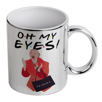 Friends,. oh my eyes Phoebe, Κούπα κεραμική, ασημένια καθρέπτης, 330ml