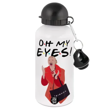 Friends,. oh my eyes Phoebe, Μεταλλικό παγούρι νερού, Λευκό, αλουμινίου 500ml