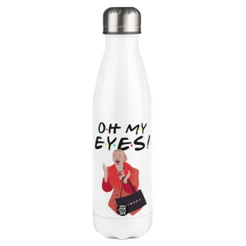Friends,. oh my eyes Phoebe, Metal mug thermos White (Stainless steel), double wall, 500ml