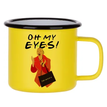 Friends,. oh my eyes Phoebe, Κούπα Μεταλλική εμαγιέ ΜΑΤ Κίτρινη 360ml