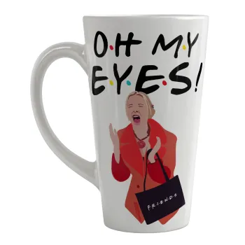 Friends,. oh my eyes Phoebe, Κούπα κωνική Latte Μεγάλη, κεραμική, 450ml