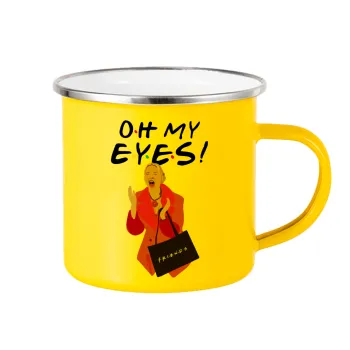 Friends,. oh my eyes Phoebe, Κούπα Μεταλλική εμαγιέ Κίτρινη 360ml