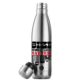 Size matters, Μεταλλικό παγούρι θερμός Inox (Stainless steel), διπλού τοιχώματος, 500ml