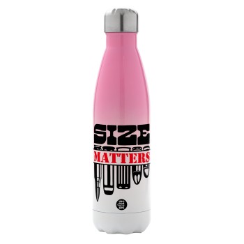 Size matters, Metal mug thermos Pink/White (Stainless steel), double wall, 500ml
