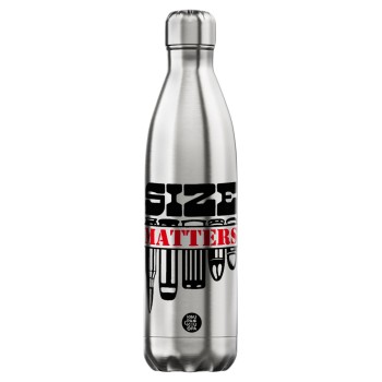 Size matters, Μεταλλικό παγούρι θερμός Inox (Stainless steel), διπλού τοιχώματος, 750ml