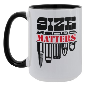 Size matters, Κούπα Mega 15oz, κεραμική Μαύρη, 450ml