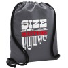Τσάντα πλάτης πουγκί GYMBAG ΓΚΡΙ, με τσέπη (40x48cm) & χονδρά κορδόνια