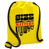 Τσάντα πλάτης πουγκί GYMBAG Κίτρινη, με τσέπη (40x48cm) & χονδρά κορδόνια
