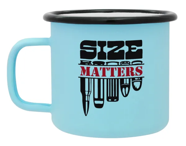 Size matters — Κούπα Μεταλλική εμαγιέ ΜΑΤ σιέλ 360ml