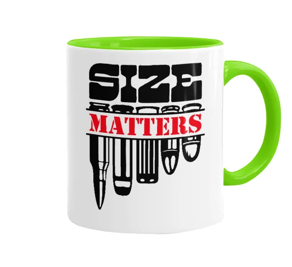Size matters — Κούπα χρωματιστή βεραμάν, κεραμική, 330ml
