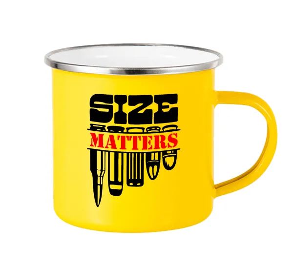 Size matters — Yellow Enamel Metallic Cup 360ml
