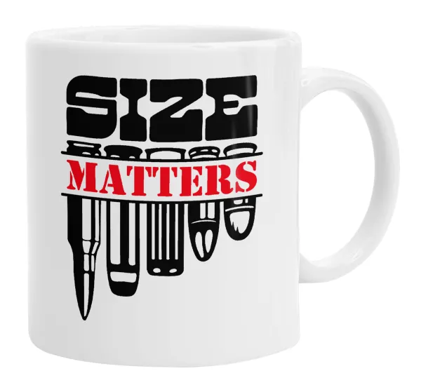 Size matters — Ceramic coffee mug, 330ml