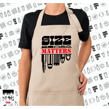 Size matters, Ποδιά μακριά Σεφ ολόσωμη με τσέπες SAND (ΕΝΗΛΙΚΩΝ)