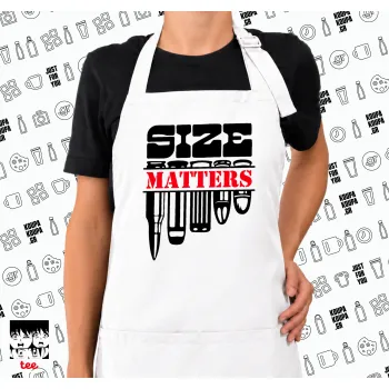 Size matters, Ποδιά μακριά Σεφ ολόσωμη με τσέπες white (ΕΝΗΛΙΚΩΝ)