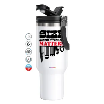 Size matters, Mega Tumbler με καπάκι, διπλού τοιχώματος (θερμό) 1,2L