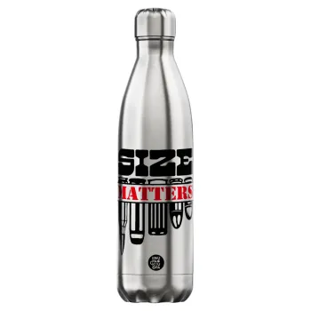 Size matters, Μεταλλικό παγούρι θερμός Inox (Stainless steel), διπλού τοιχώματος, 750ml