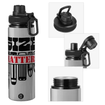 Size matters, Μεταλλικό παγούρι νερού με καπάκι ασφαλείας, αλουμινίου 850ml