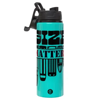 Size matters, Μεταλλικό παγούρι νερού με καπάκι ασφαλείας, αλουμινίου 850ml