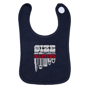 Size matters, Σαλιάρα με Σκρατς 100% Organic Cotton Μπλε (0-18 months)