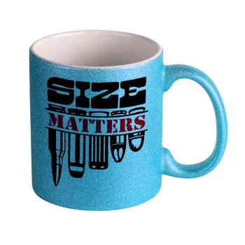 Size matters, Κούπα Σιέλ Glitter που γυαλίζει, κεραμική, 330ml