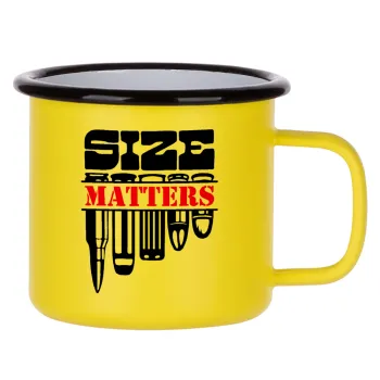Size matters, Κούπα Μεταλλική εμαγιέ ΜΑΤ Κίτρινη 360ml