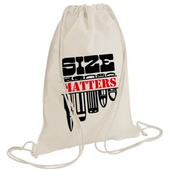 Size matters, Τσάντα πλάτης πουγκί GYMBAG natural (28x40cm)