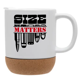 Size matters, Κούπα, κεραμική με βάση φελού και καπάκι (ΜΑΤ), 330ml