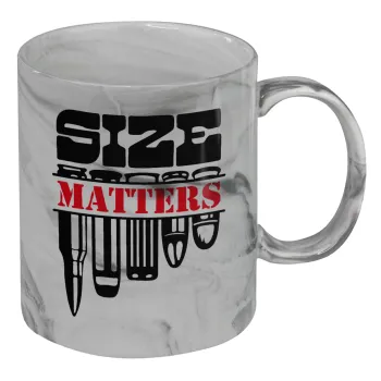 Size matters, Mug ceramic marble style, 330ml