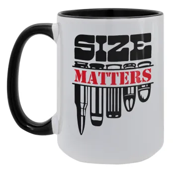 Size matters, Κούπα Mega 15oz, κεραμική Μαύρη, 450ml