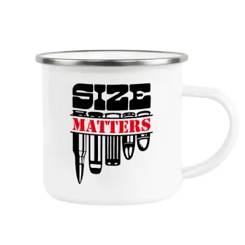 Size matters, Metallic enamel cup white 360ml