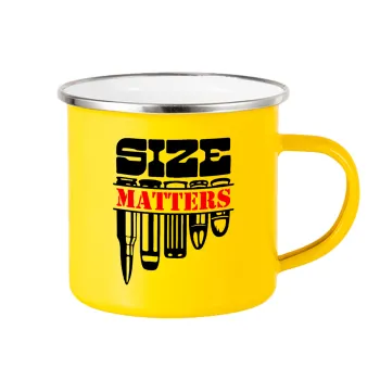 Size matters, Κούπα Μεταλλική εμαγιέ Κίτρινη 360ml