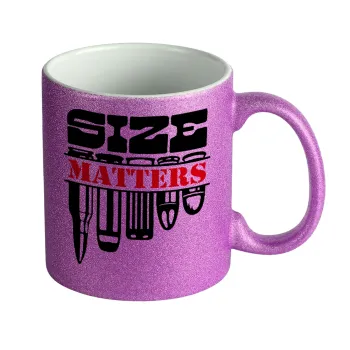 Size matters, Κούπα Μωβ Glitter που γυαλίζει, κεραμική, 330ml