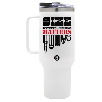 Size matters, Mega Tumbler με καπάκι, διπλού τοιχώματος (θερμό) 1,2L