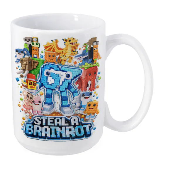 Steal a Brainrot Six Seven — Mega mug, ceramic, 450ml