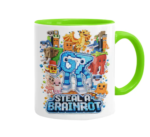 Steal a Brainrot Six Seven — Κούπα χρωματιστή βεραμάν, κεραμική, 330ml