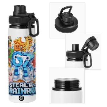 Steal a Brainrot Six Seven, Μεταλλικό παγούρι νερού με καπάκι ασφαλείας, αλουμινίου 850ml