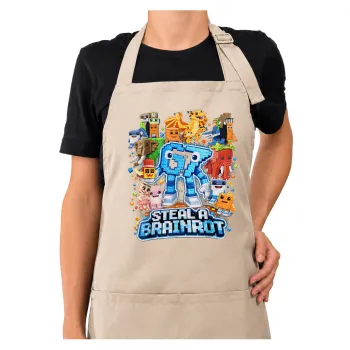 Steal a Brainrot Six Seven, Ποδιά μακριά Σεφ ολόσωμη με τσέπες SAND (ΕΝΗΛΙΚΩΝ)