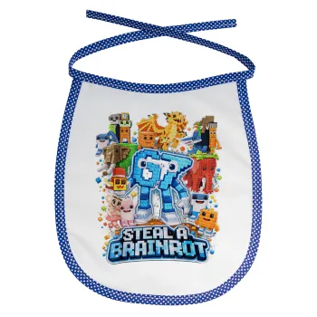 Steal a Brainrot Six Seven, Σαλιάρα μωρού αλέκιαστη με κορδόνι Μπλε