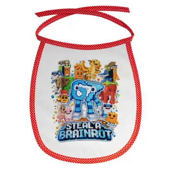 Steal a Brainrot Six Seven, Σαλιάρα μωρού αλέκιαστη με κορδόνι Κόκκινη